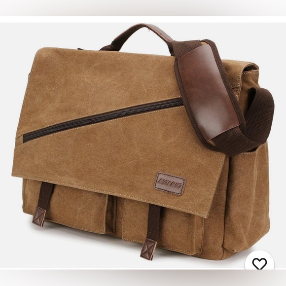 RAVUO Other - RAVUO Messenger Bag for Men Water Resistant Canvas Satchel Laptop 16.9 x 5.5 x 1